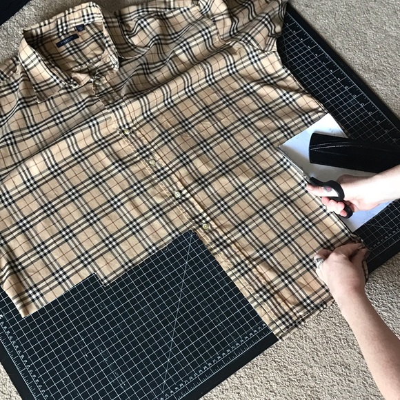 Authentic Upcycled BURBERRY Patchwork Face Mask - Picture 13 of 16